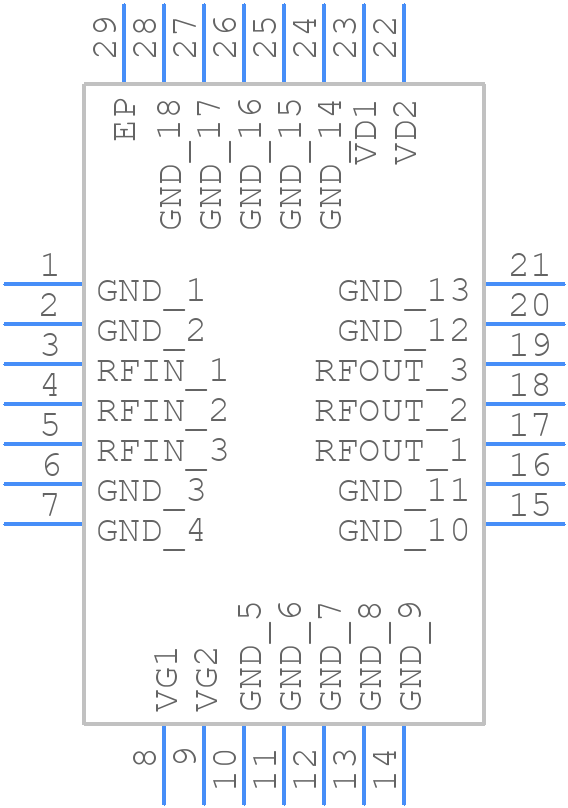 XP1044-QL-0N00 - MACOM - PCB symbol