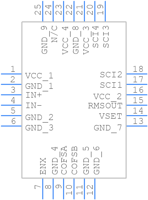 HMC909LP4E - Analog Devices - PCB symbol