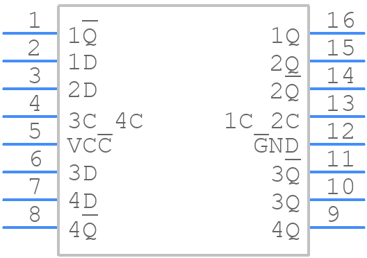 SN74LS75DR - Texas Instruments - PCB symbol