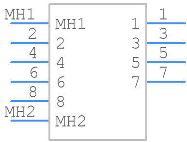 GLX-S-88M - Kycon - PCB symbol