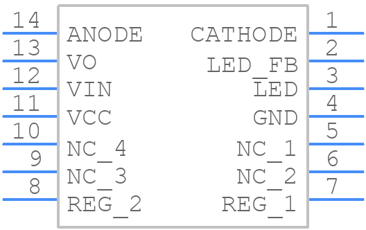 GP2Y0D815Z0F - Sharp Microelectronics - PCB symbol