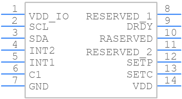 LSM303DLHC - STMicroelectronics - PCB symbol