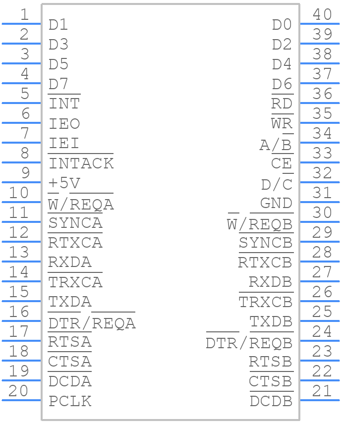 Z85C3008PEG - LITTELFUSE - PCB symbol