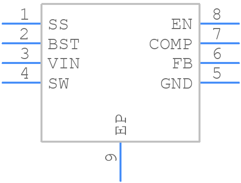 BD9322EFJ - ROHM Semiconductor - PCB symbol