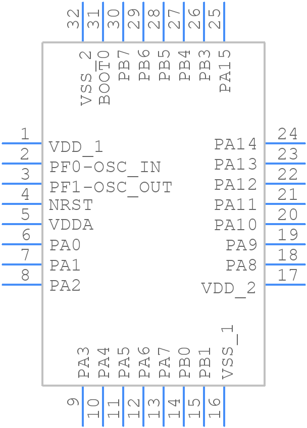 STM32F031K6T7 - STMicroelectronics - PCB symbol