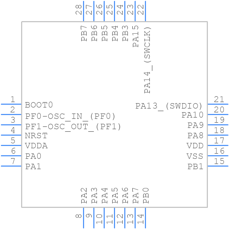 STM32F031G6U7 - STMicroelectronics - PCB symbol