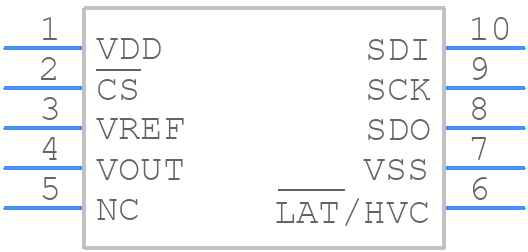 MCP48CMB21-E/UN - Microchip - PCB symbol