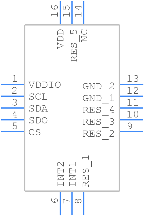LSM6DS33TR - STMicroelectronics - PCB symbol