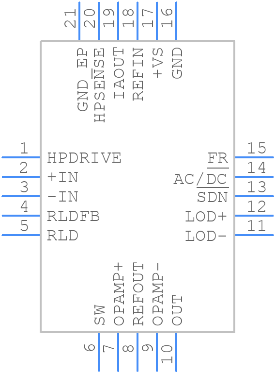 AD8232ACPZ-WP - Analog Devices - PCB symbol