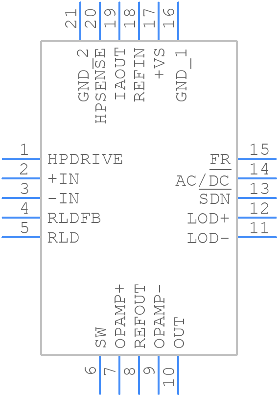 AD8232ACPZ-RL - Analog Devices - PCB symbol