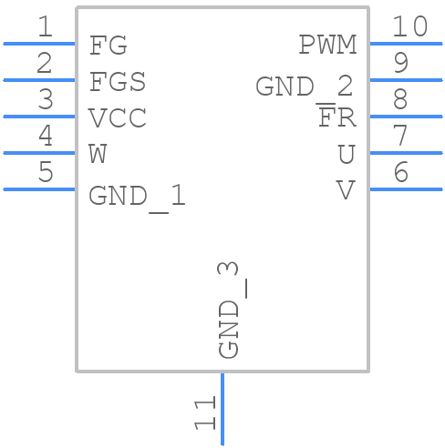 DRV10963PDSNR - Texas Instruments - PCB symbol