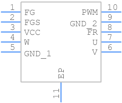 DRV10963JMDSNT - Texas Instruments - PCB symbol