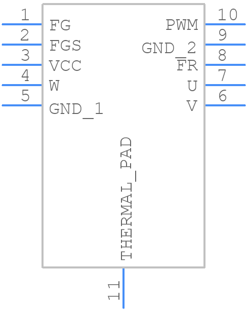 DRV10963DSNR - Texas Instruments - PCB symbol