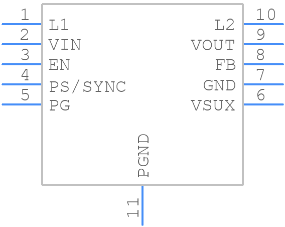 TPS63061DSCT - Texas Instruments - PCB symbol
