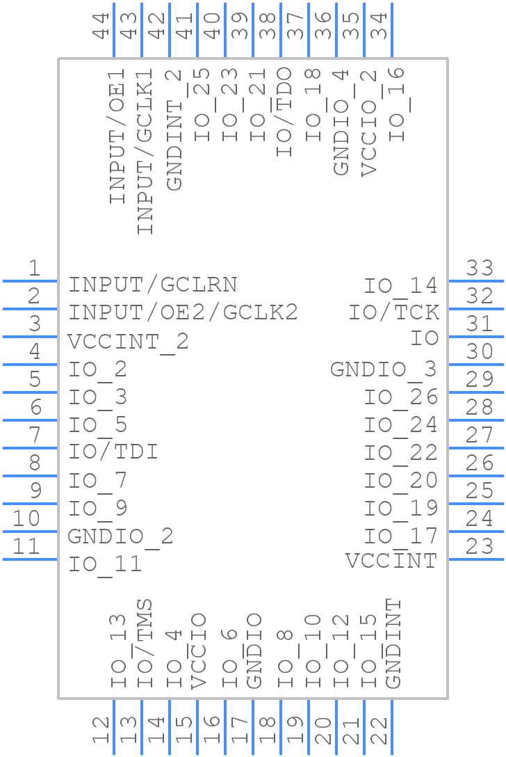 EPM3032ALC44-10N - Intel - PCB symbol