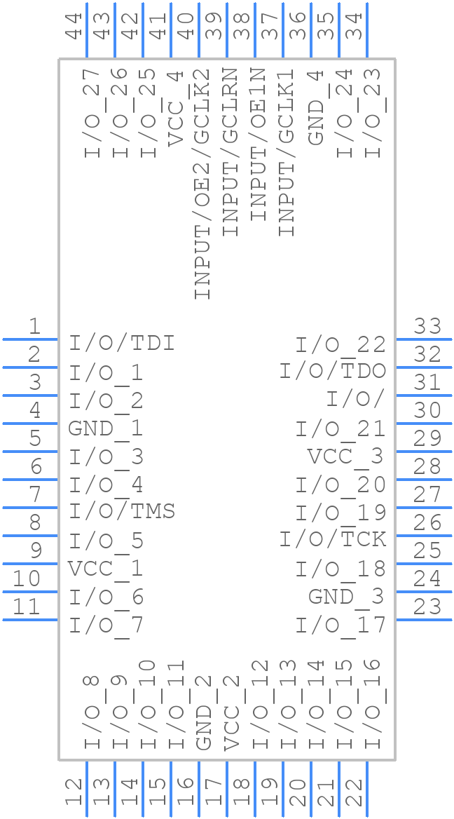 EPM7064AETC44-10N - Intel - PCB symbol