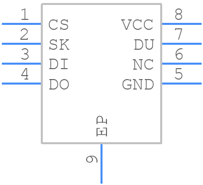 BR93G86NUX-3ATTR - ROHM Semiconductor - PCB symbol