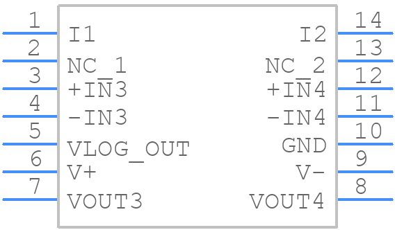 LOG102AID - Texas Instruments - PCB symbol