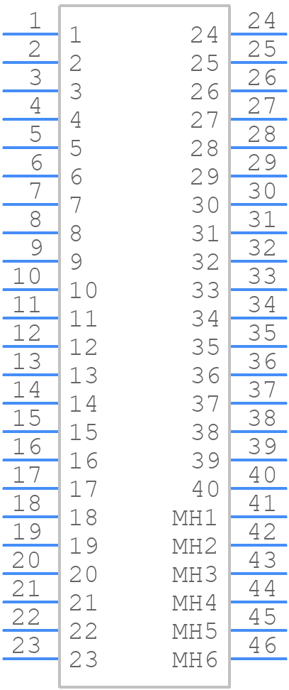 FX18-40P-0.8SH(11) - Hirose - PCB symbol