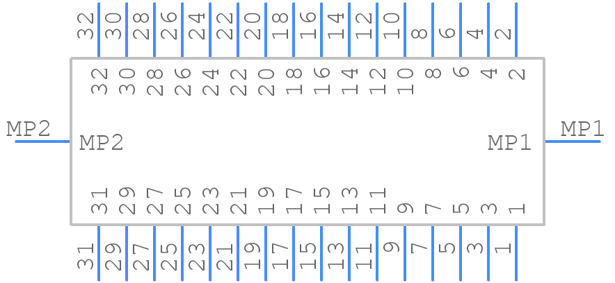 FX2-32S-1.27SVL(71) - Hirose - PCB symbol