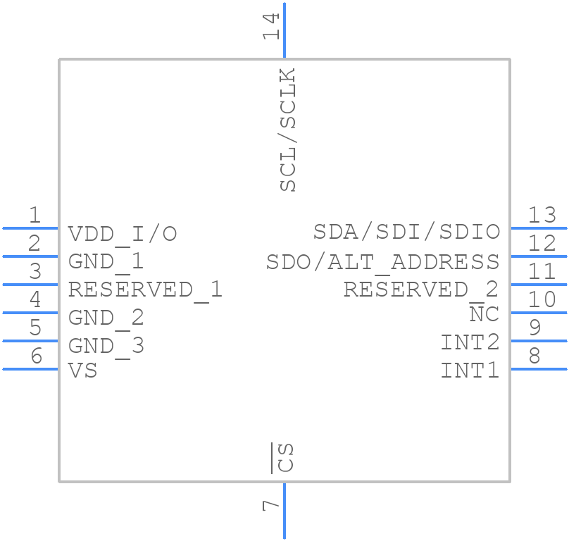 ADXL345BCCZ-RL - Analog Devices - PCB symbol