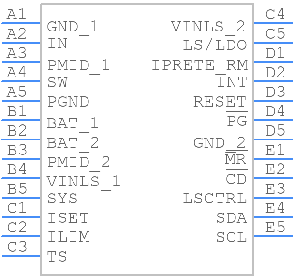 BQ25120YFPT - Texas Instruments - PCB symbol