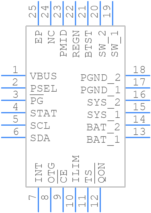 BQ25892RTWT - Texas Instruments - PCB symbol