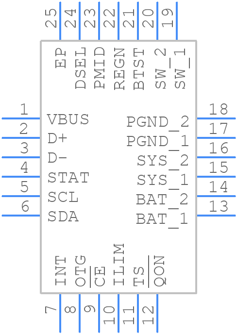 BQ25895RTWT - Texas Instruments - PCB symbol
