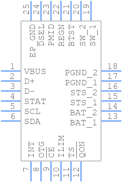 BQ25890RTWT - Texas Instruments - PCB symbol