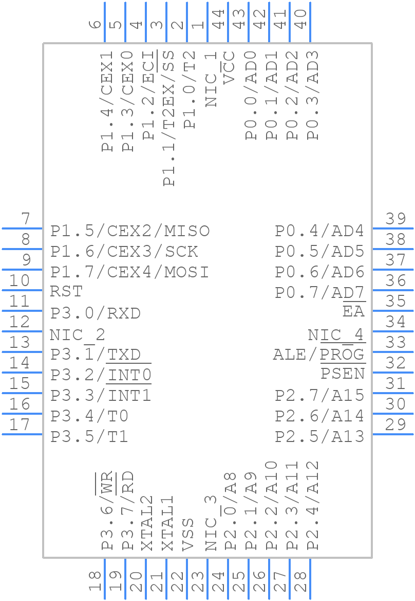 AT89C51RD2-SLSUM - Microchip - PCB symbol