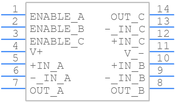 OPA3355UA - Texas Instruments - PCB symbol