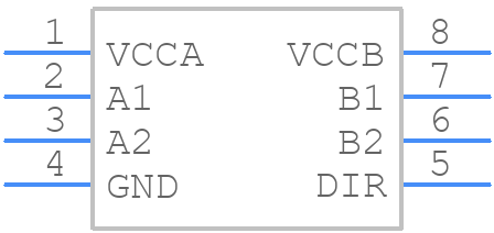 SN74LVC2T45DCTR - Texas Instruments - PCB symbol