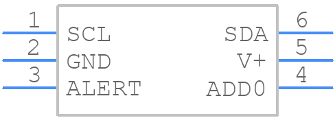 TMP102AIDRLT - Texas Instruments - PCB symbol
