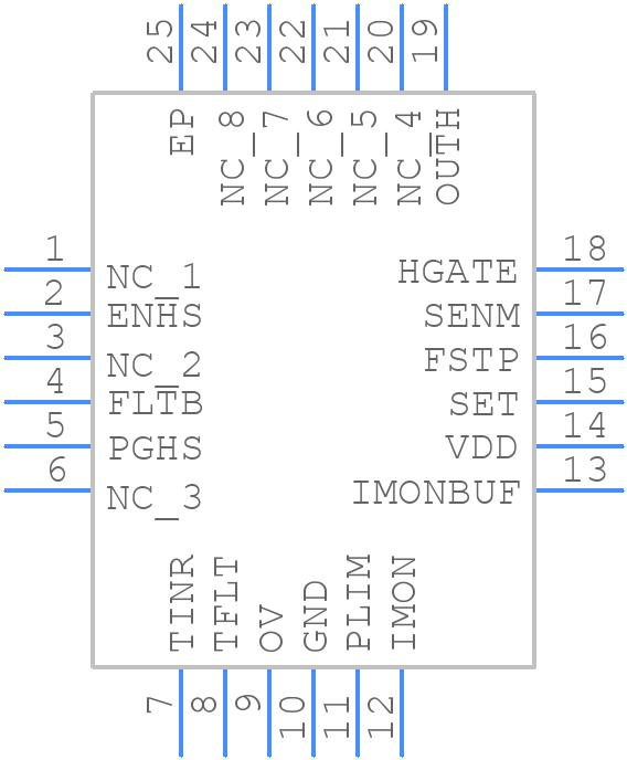 TPS24771RGET - Texas Instruments - PCB symbol