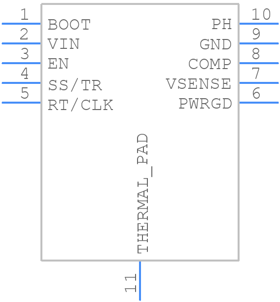 TPS54160DGQR - Texas Instruments - PCB symbol