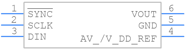 DAC5311IDCKTG4 - Texas Instruments - PCB symbol