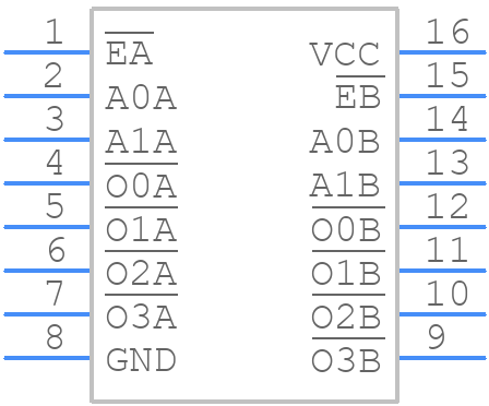 74VHC139MX - onsemi - PCB symbol