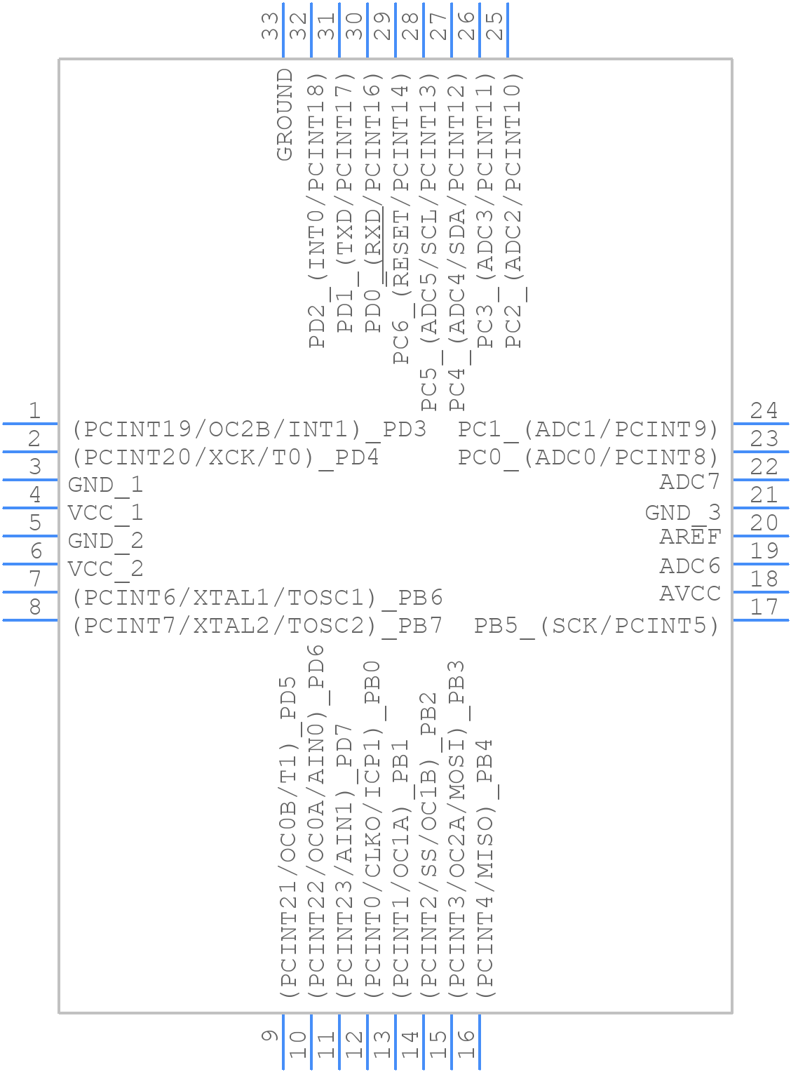 ATMEGA48A-MU - Microchip - PCB symbol