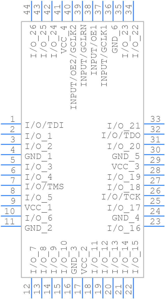 EPM3032ATI44-10N - Intel - PCB symbol