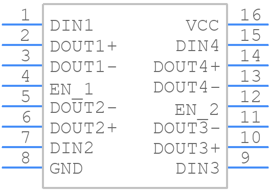 DS90LV031ATMX/NOPB - Texas Instruments - PCB symbol