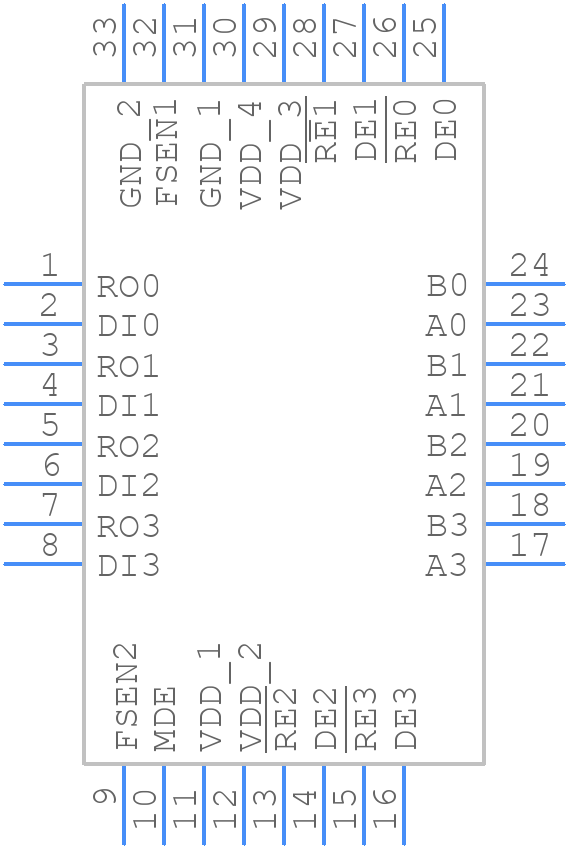 DS91M040TSQ/NOPB - Texas Instruments - PCB symbol