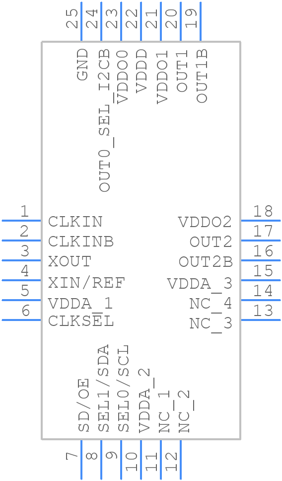 5P49V5913B000NLGI - Renesas Electronics - PCB symbol