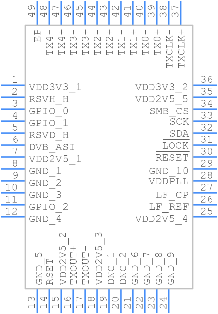 LMH0340SQE/NOPB - Texas Instruments - PCB symbol