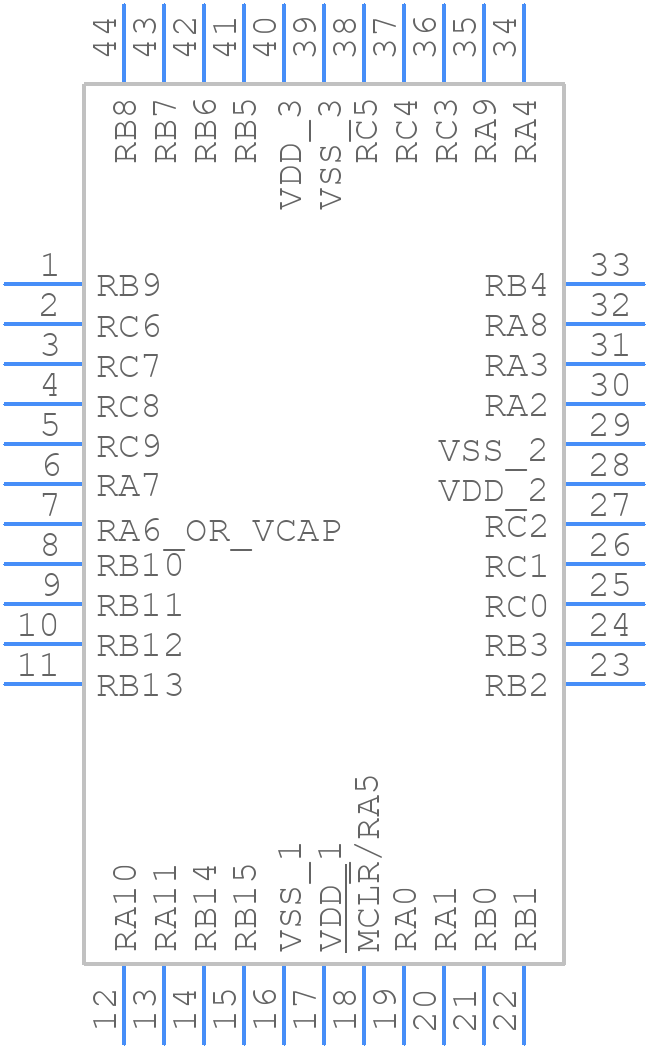 PIC24FV16KA304-I/PT - Microchip - PCB symbol
