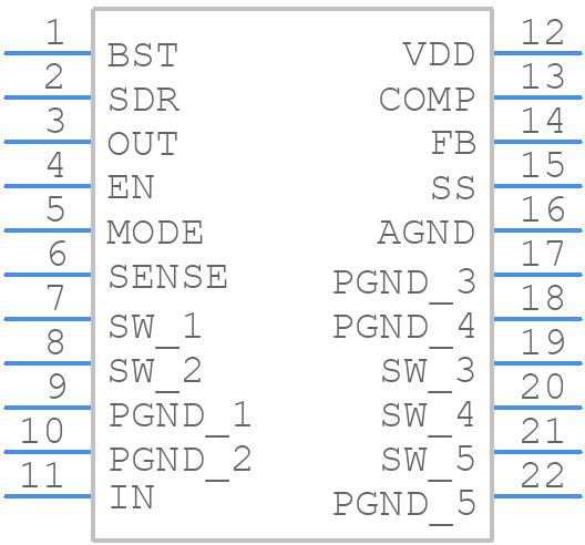 MP3428GL-P - Monolithic Power Systems (MPS) - PCB symbol