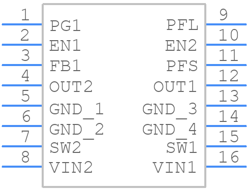 MP2187GQA-P - Monolithic Power Systems (MPS) - PCB symbol