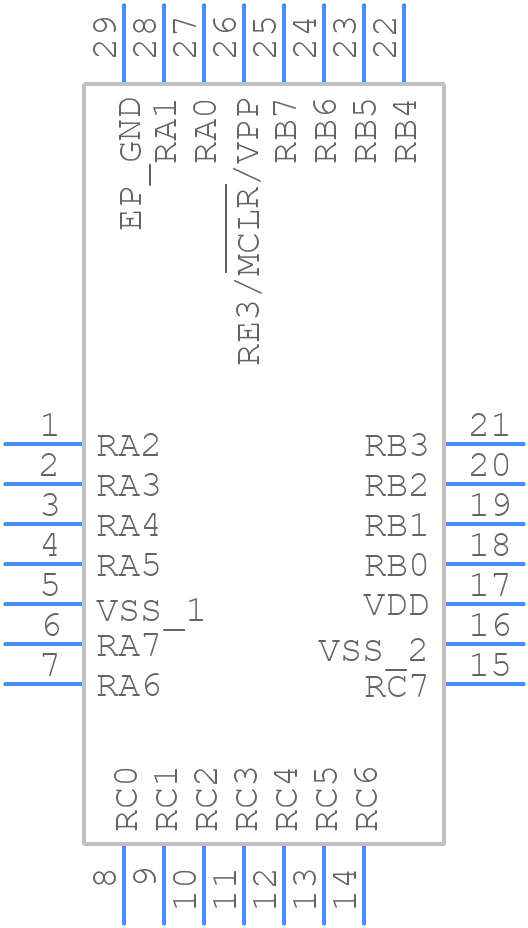 PIC16F18855-I/ML - Microchip - PCB symbol