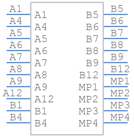 USB4110-GF-A - GCT (GLOBAL CONNECTOR TECHNOLOGY) - PCB symbol