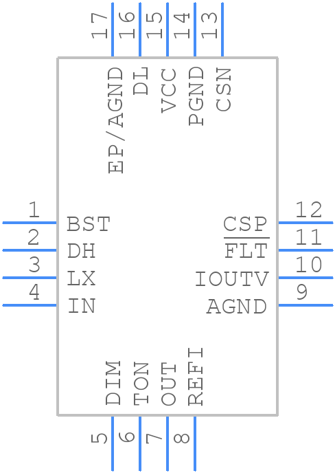 MAX20078ATEY+ - Analog Devices - PCB symbol
