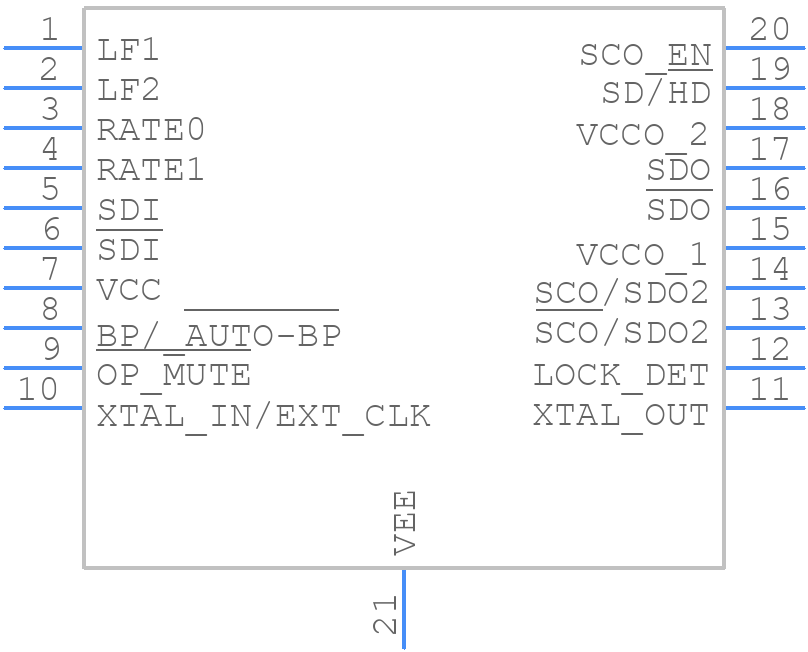 LMH0046MHX/NOPB - Texas Instruments - PCB symbol